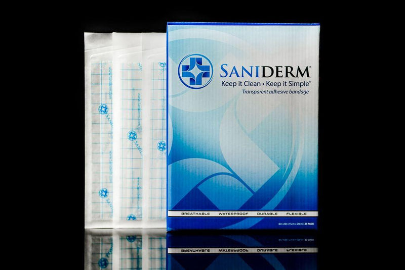 Saniderm Tattoo Aftercare  Artist Pack  - 6" x 8 " 25 Count
