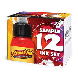 Eternal Tattoo Ink - Sample 12 Bottle Set - Primary Colors