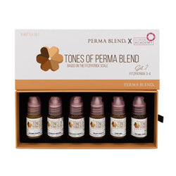 Perma Blend Pigments - Tones of Perma Blend Fitzpatrick Group Set 3-4- 6 1/2oz Bottles