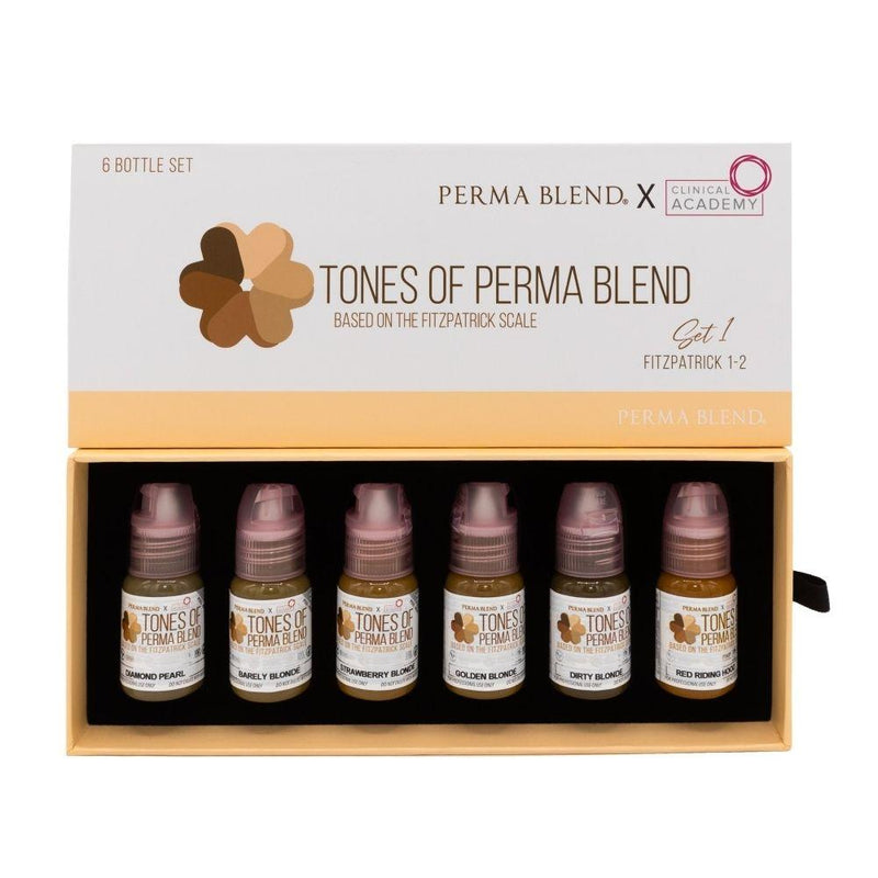 Perma Blend Pigments - Tones of Perma Blend Fitzpatrick Group Set 5-6 - 6 1/2oz Bottles
