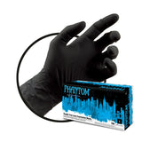 Phantom Black Latex Gloves Powder Free By Adenna - Box of 100