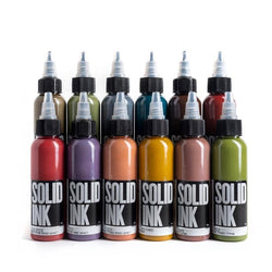 Solid Ink - Opaque Earth Set 12 Bottles 1 oz